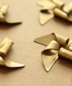 1 pc. Raw Brass Pinwheel: 38mm by 38mm - made in USA | RB-1187