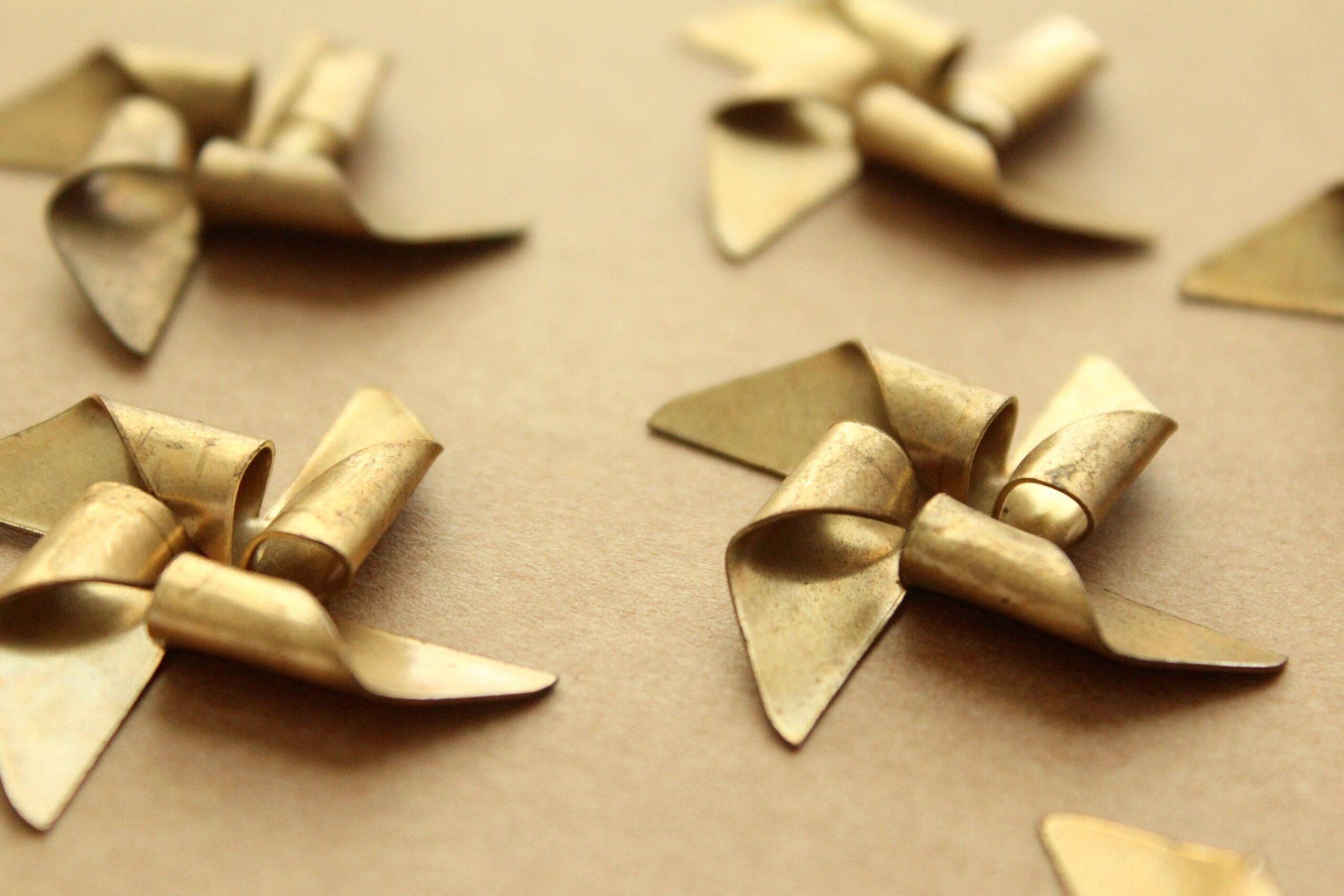 1 pc. Raw Brass Pinwheel: 38mm by 38mm - made in USA | RB-1187