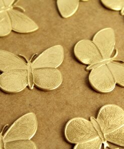 2 pc. Raw Brass Butterfly Stamping: 29.5mm by 21mm - made in USA | RB-1248