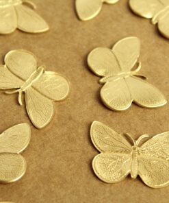 2 pc. Raw Brass Butterfly Stamping: 29.5mm by 21mm - made in USA | RB-1248