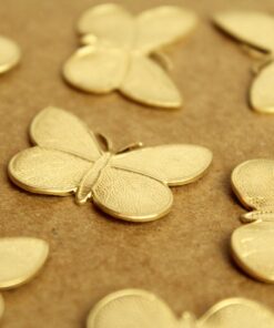 2 pc. Raw Brass Butterfly Stamping: 29.5mm by 21mm - made in USA | RB-1248