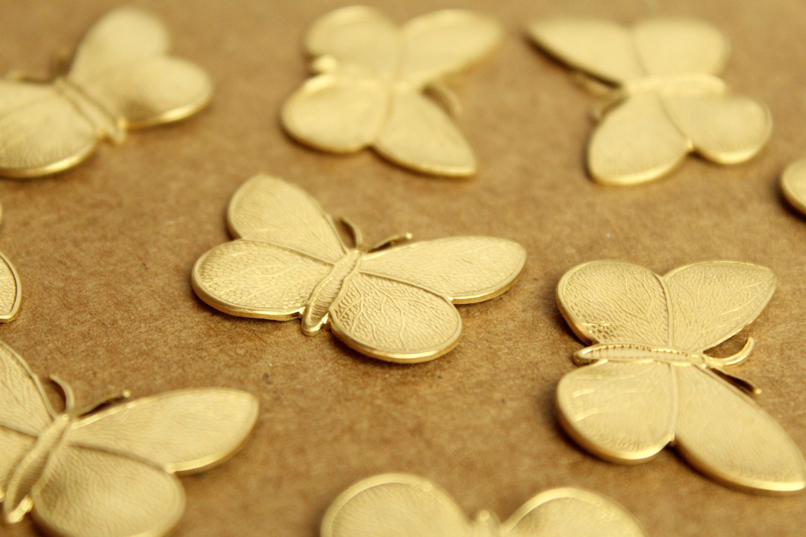 2 pc. Raw Brass Butterfly Stamping: 29.5mm by 21mm - made in USA | RB-1248