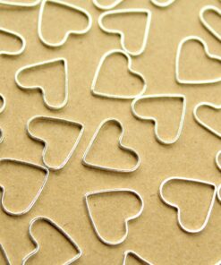 50 pc. Silver Plated Heart Links: 16mm by 11mm | FI-600