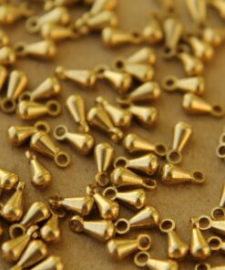 100 pc. Raw Brass Drop End Pieces | FI-009