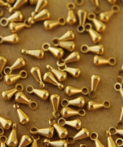100 pc. Raw Brass Drop End Pieces | FI-009
