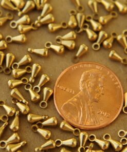 100 pc. Raw Brass Drop End Pieces | FI-009