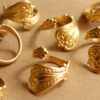 1 pc. Raw Brass Adjustable Spoon Ring | RB-840
