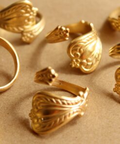 1 pc. Raw Brass Adjustable Spoon Ring | RB-840