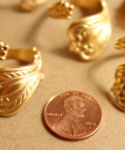 1 pc. Raw Brass Adjustable Spoon Ring | RB-840
