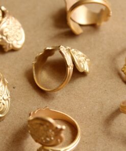 1 pc. Raw Brass Adjustable Spoon Rings - made in USA | RB-867