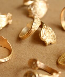 1 pc. Raw Brass Adjustable Spoon Rings - made in USA | RB-867