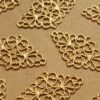 3 pc. Raw Brass Diamond-Shaped Filigree, 44mm by 26mm - made in USA | RB-681