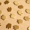 8 pc. Raw Brass Ohio State Charms / Blanks: 9mm by 12mm - made in USA | RB-1016