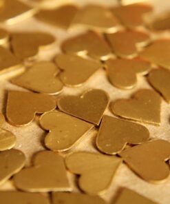 12 pc. Raw Brass Heart: 13mm by 12mm - made in USA | RB-091