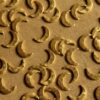 12 pc. Raw Brass Hammered Moon: 9mm by 6mm - made in USA | RB-010