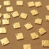 4 pc. Raw Brass Hammered Square Charms: 7.5mm by 7.5mm - made in USA | RB-946