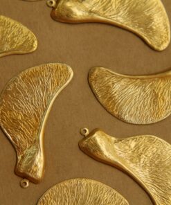 2 pc. Large Raw Brass Samara Maple Seed Charms Facing Right: 53mm by 24mm - made in USA Poly Nose Poly Noses Helicopter Seeds | RB-395