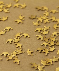 24 pc. Tiny Raw Brass Crown: 8mm by 5mm - made in USA | RB-059