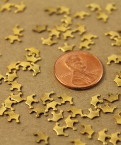 24 pc. Tiny Raw Brass Crown: 8mm by 5mm - made in USA | RB-059