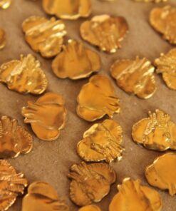 10 pc. Small Raw Brass Elephant Heads: 10mm by 9mm - made in USA | RB-042