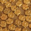 10 pc. Small Raw Brass Owl Head Charms: 8mm by 9mm - made in USA | RB-047