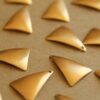 12 pc. Raw Brass Domed Triangle Dangles: 12mm by 17mm - made in USA | RB-150