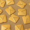 6 pc. Raw Brass Rounded Rectangle Art Deco Charms : 19.5mm by 17.5mm - made in USA | RB-1387