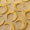 16 pc. Raw Brass Moons with Center Hole: 18.5mm by 18mm | MIS-423