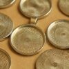 4 pc. Round Silver Pendant Bezel Setting, 25mm diameter | FI-060
