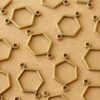 30 pc. Antique Bronze Hexagon Connectors: 19mm by 13mm | MIS-499