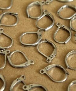 10 pc. Stainless Steel Leverback Earwires 10mm by 15mm | FI-086