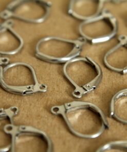 10 pc. Stainless Steel Leverback Earwires 10mm by 15mm | FI-086