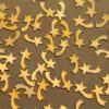 24 pc. Small Raw Brass Shooting Star: 7mm by 11mm - made in USA | RB-336