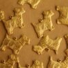 4 pc. Raw Brass Scottish Terrier Charms: 21mm by 16mm - made in USA | RB-417
