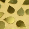 12 pc. Small Raw Brass Teardrops: 18mm by 13mm - made in USA | RB-454