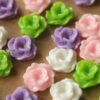 CLOSEOUT - 24 pc. Glossy Rippled Flower Cabochons 12mm | RES-459