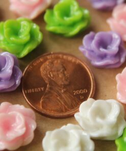 CLOSEOUT - 24 pc. Glossy Rippled Flower Cabochons 12mm | RES-459