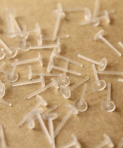 200 pc. Plastic Earring Posts, 5mm pad | FI-156
