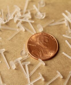 200 pc. Plastic Earring Posts, 5mm pad | FI-156