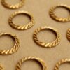 6 pc. Raw Brass Fancy Circles: 18mm diameter - made in USA | RB-677