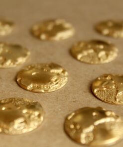 8 pc. Raw Brass Globes - Eastern Hemisphere: 18mm diameter - made in USA | RB-696
