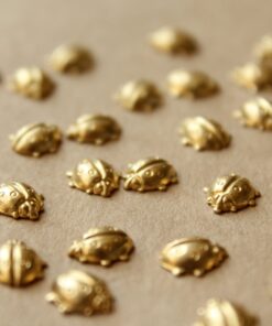 20 pc. Tiny Raw Brass Ladybug Stampings: 8.5mm by 8mm - made in USA | RB-751