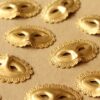 2 pc. Raw Brass Masquerade Mask Stampings: 34mm by 19mm - made in USA | RB-711