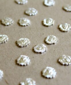 8 pc. Small Silver Plated Brass Lion Heads: 8mm by 8mm - made in USA | SI-019