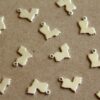 6 pc. Silver Plated Brass Louisiana State Charms / Blanks: 11mm by 12mm - made in USA | SI-116