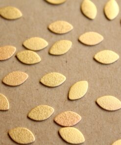 10 pc. Raw Brass Frosted Marquise Shapes: 9.5mm by 6mm - made in USA | RB-1082