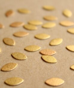 10 pc. Raw Brass Frosted Marquise Shapes: 9.5mm by 6mm - made in USA | RB-1082