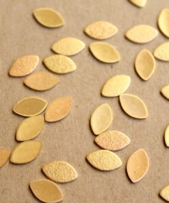10 pc. Raw Brass Frosted Marquise Shapes: 9.5mm by 6mm - made in USA | RB-1082