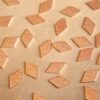 6 pc. Rose Gold Plated Brass Hammered Diamonds: 8mm by 12mm - made in USA | ROS-054