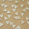 30 pc. Tiny Silver Plated Brass Triangles, 6mm by 6mm - made in USA | SI-160